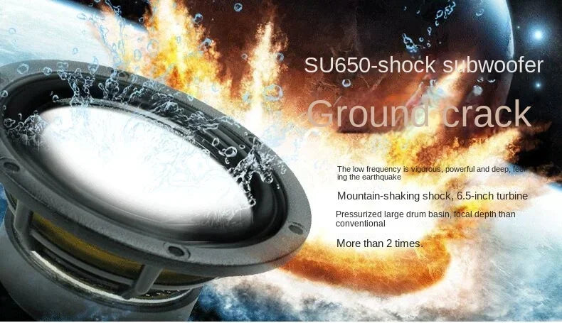 Subwoofer Activo 6.5" | 100W | 2.1 Canales | Madera | Home Theater | PC/TV | 6.5" Active Subwoofer 100W 2.1 Channel Wooden Cabinet Home Theater PC TV