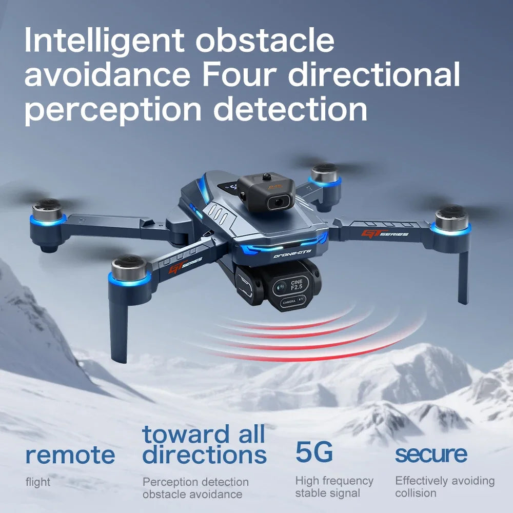 Dron Lenovo GT8 Cámara Dual 8K HD – Motor Brushless, WiFi FPV 5G, Pantalla 4.3", Plegable, Cuadricóptero