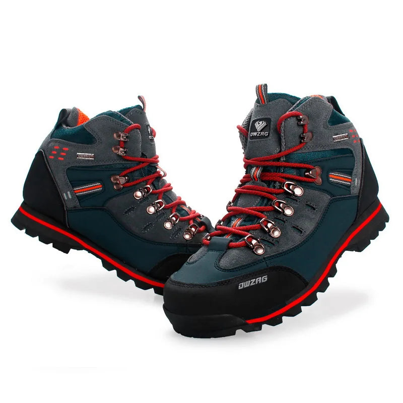Laxsesu Men's Hiking Boots | Lace-Up & Rubber Sole | Outdoor Walking