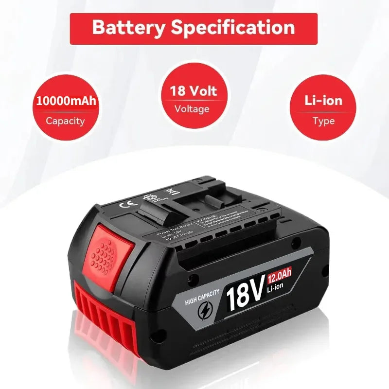 Bosch-Compatible 18V Batteries | 8Ah-12Ah | Chargers & Kits