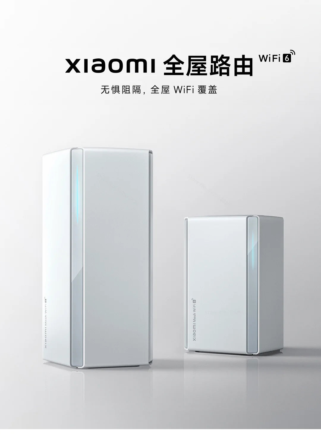 Xiaomi Mesh System AX3000 NE | Kit 1+1 Router Principal + Sub-Router | WiFi 6 | Bluetooth Mesh | IPTV
