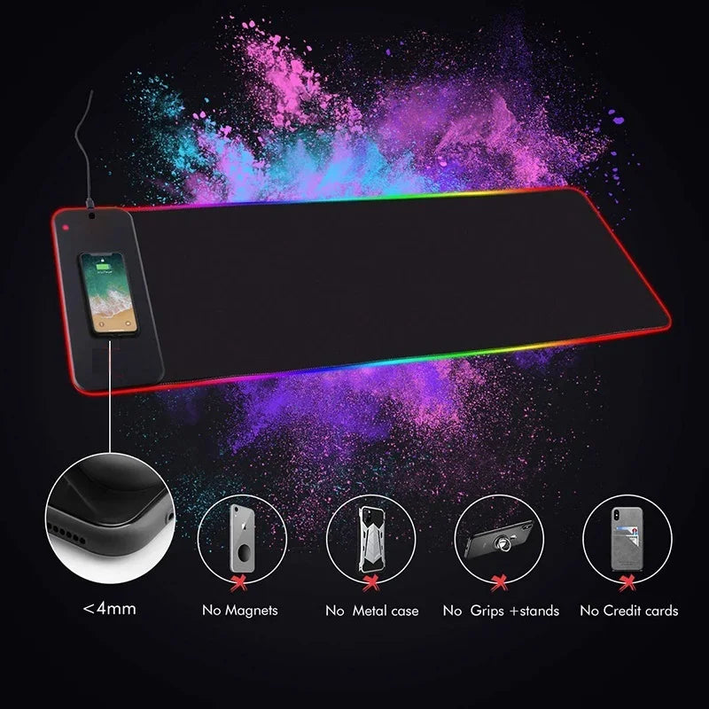 XXL RGB Gaming Mouse Pad | 10W Qi Wireless Charging