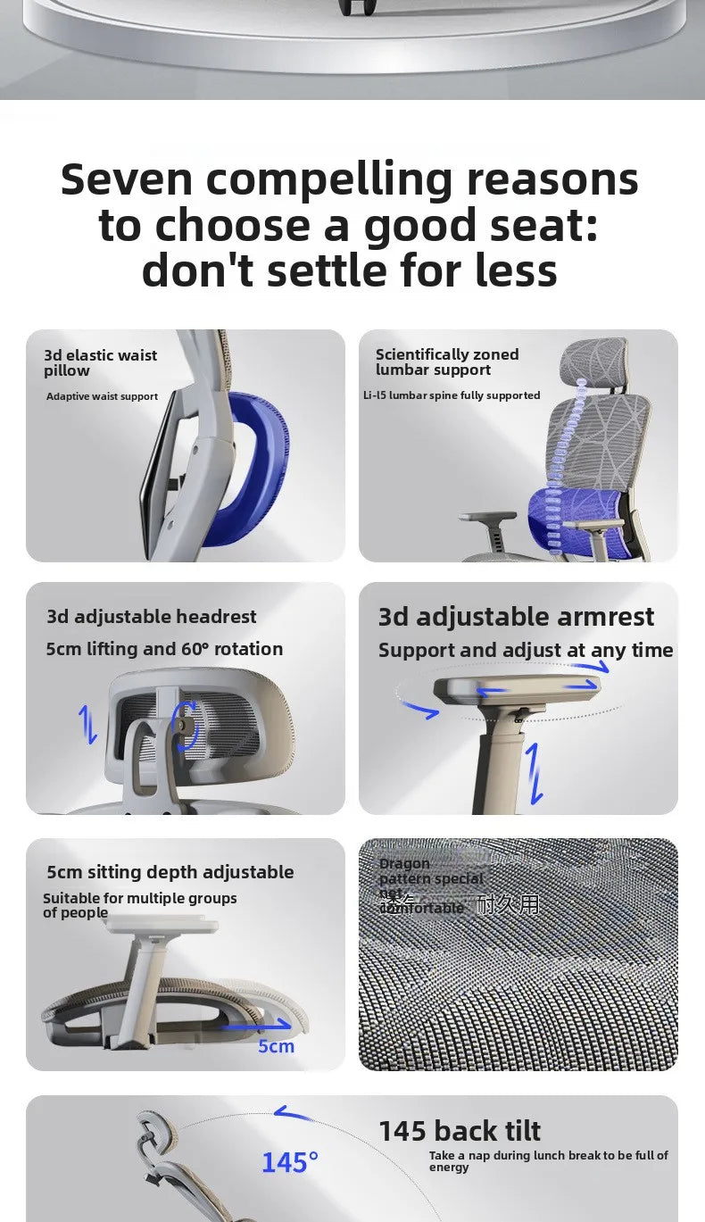 Ergonomic Office Chair | High Back & Armrests | Study