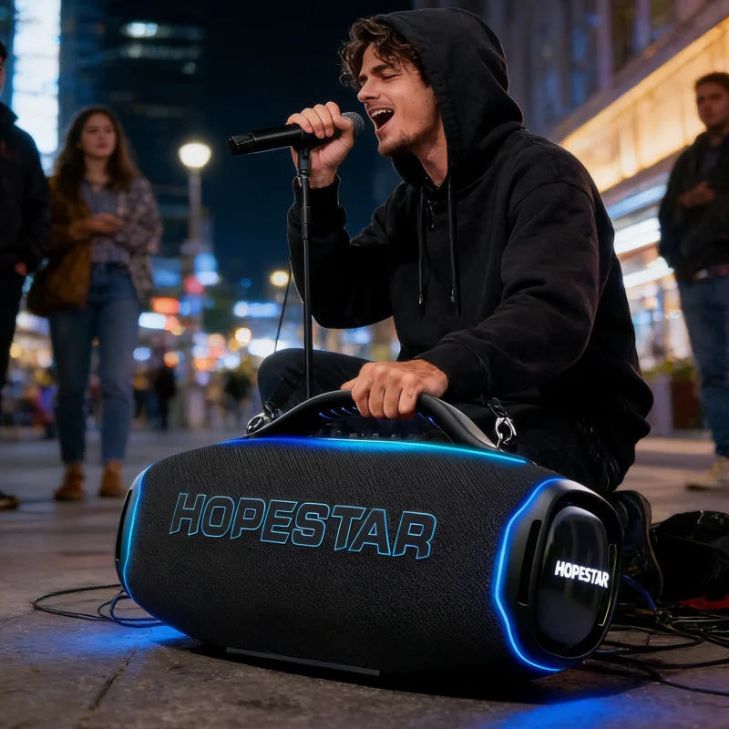 HOPESTAR A90 | Bocina Bluetooth 700W con Micrófono | Karaoke Outdoor IPX6