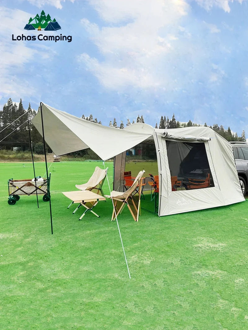 SUV Car Tail Tent | 3-4 Person Waterproof Camping Tent | Tunnel & Dome Style | UPF50 PU3000mm