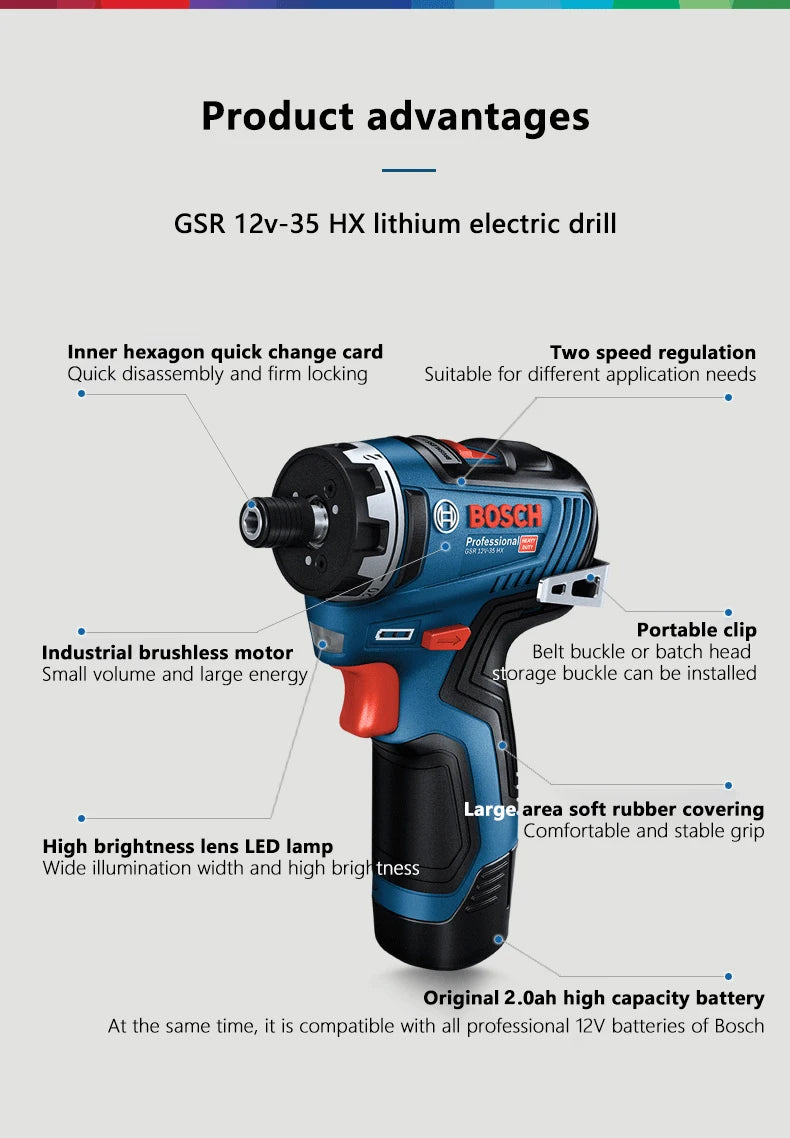 Bosch GSR 12V-35 | Brushless Cordless Drill Driver | HX