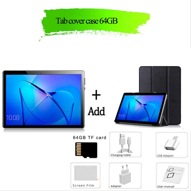Tablet BDF S10 10.1" | Android 13 | 6GB RAM + 128GB | 4G LTE | Octa-Core | 5000mAh | IPS 1280x800