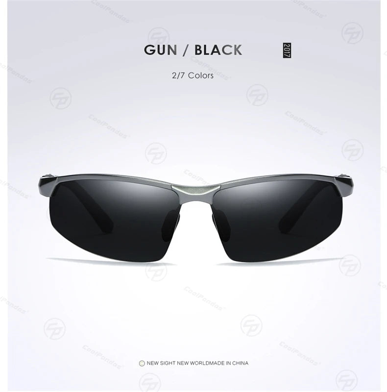 COOLPANDAS Gafas de Sol Polarizadas UV400 | Marco de Aleación | Estilo Cuadrado