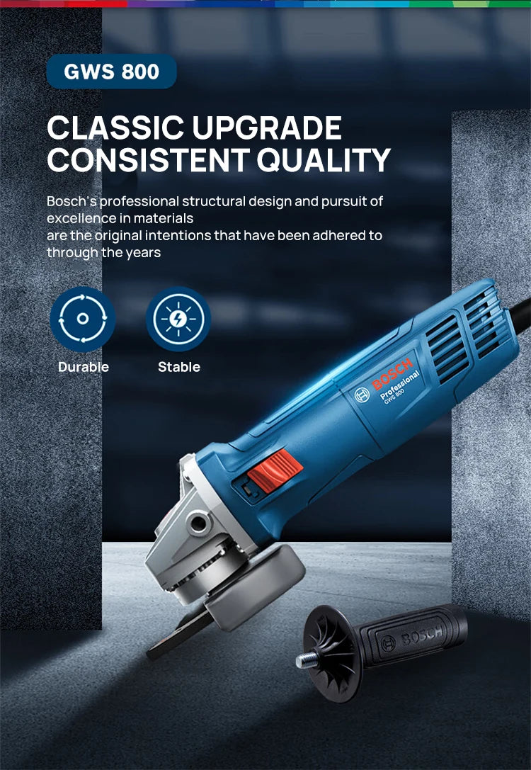 Bosch GWS 800 | 800W 12000RPM Angle Grinder | 100mm Disc