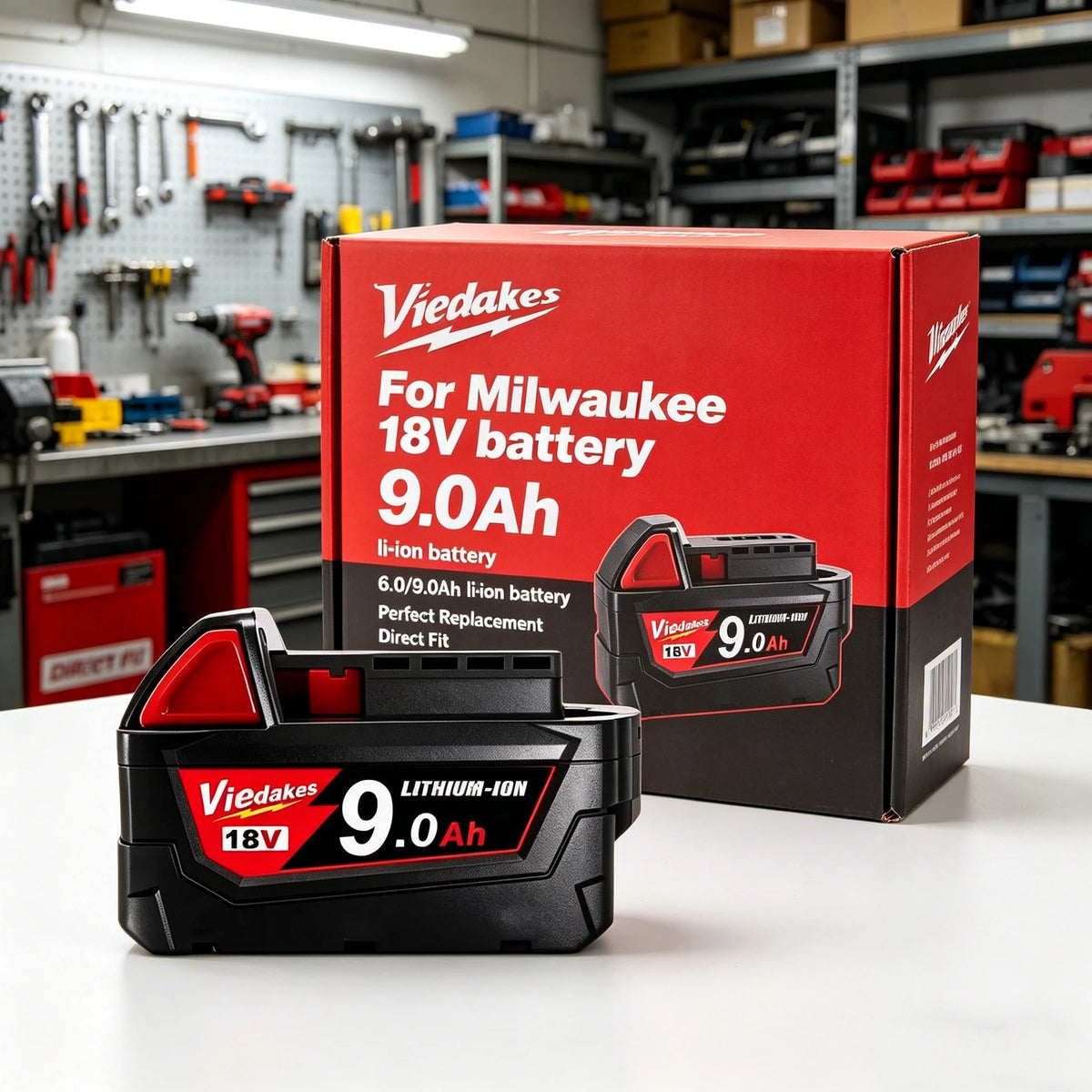 Milwaukee-Compatible M18 18V | 5Ah 6Ah 9Ah Batteries and Charger Kits