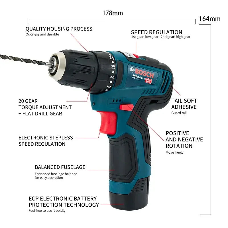 Bosch GSB 12V-30 | Cordless Drill Driver | EU/US Sets