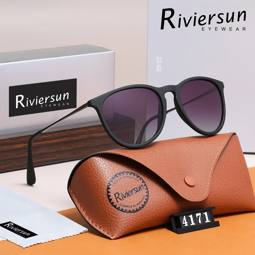 RIVIERSUN Gafas de Sol Cat Eye Polarizadas para Mujer | UV400 | Marco de Aleación | Modelo S28