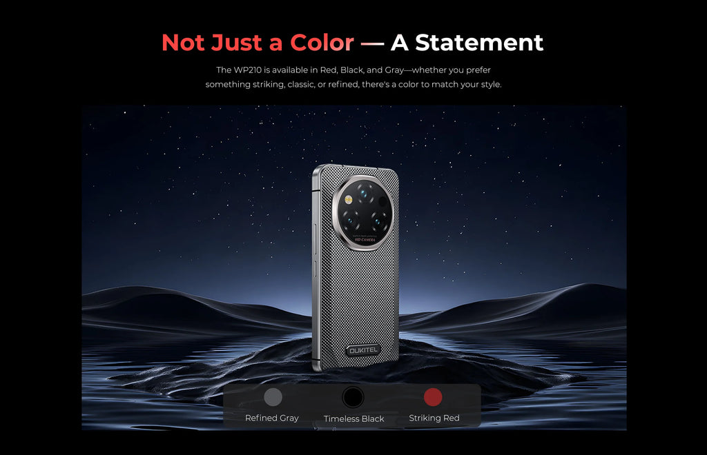 OUKITEL WP210 | Rugged Smartphone 5G 8800mAh 108MP 120Hz | Android 15 NFC 45W
