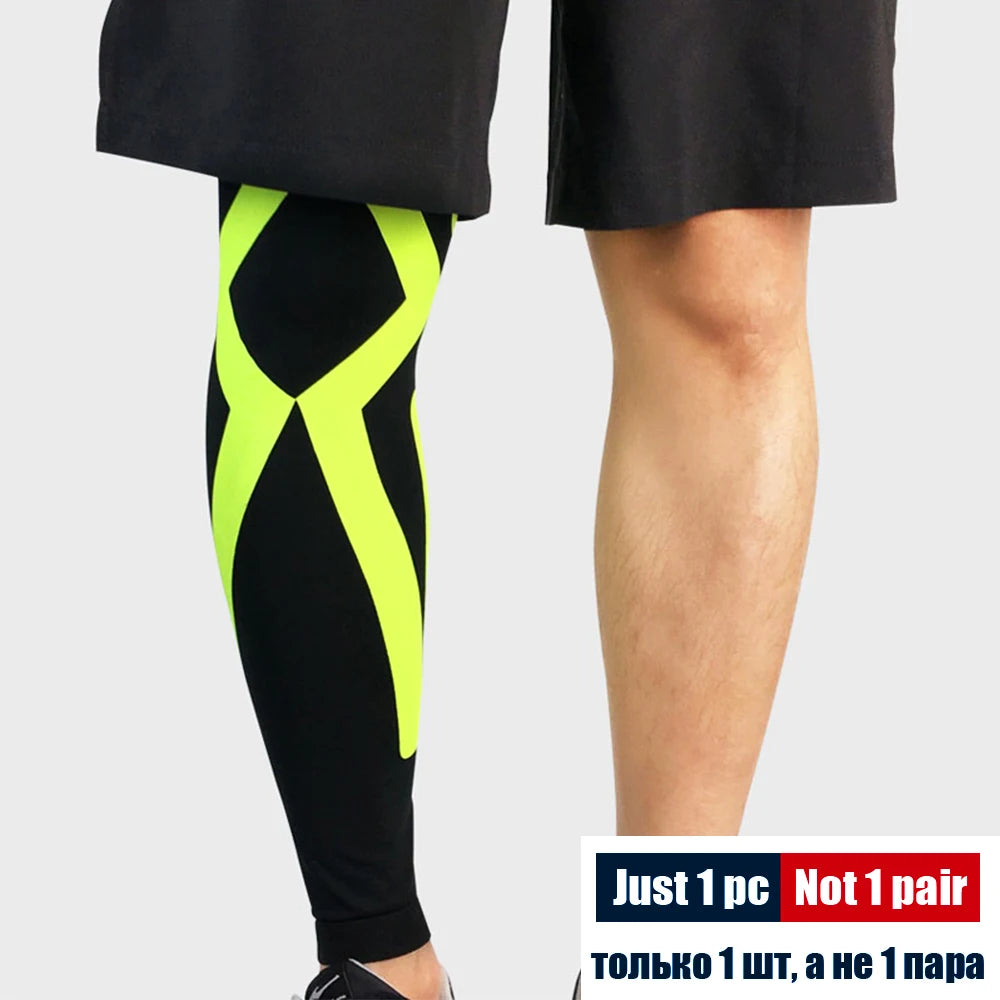Sport Leg Compression Sleeve | Knee Support & Warmers for Cycling, Running & Football | Sizes M-XL