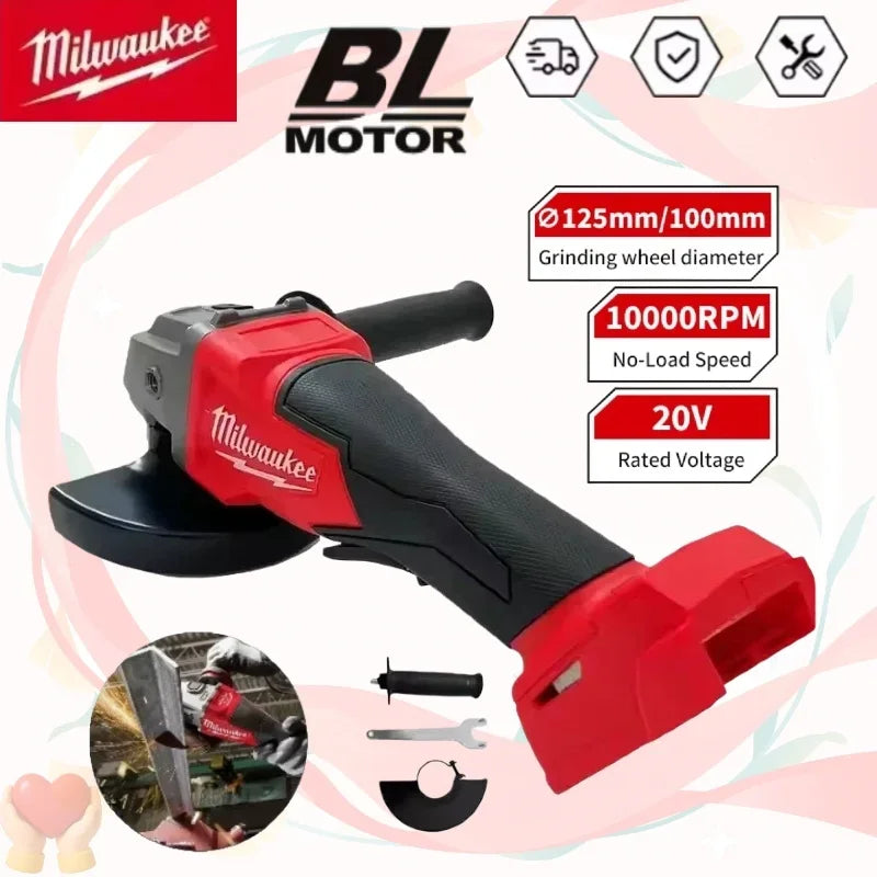 Milwaukee-Compatible 18V | 125 mm Brushless Angle Grinder