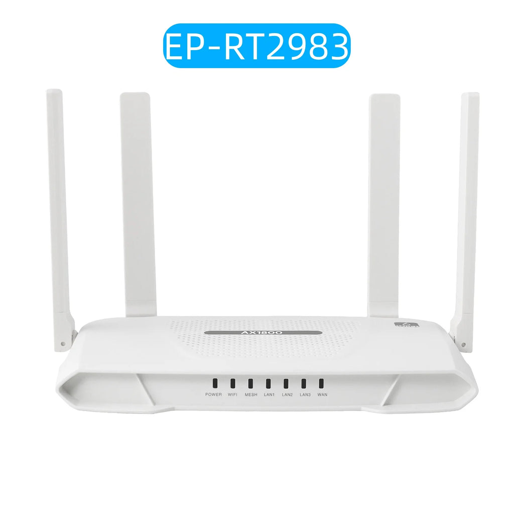 EDUP RT2983 AX1800 WiFi 6 Router – OpenWrt Dual-Band Gigabit | VPN | Mesh | 4 Antennas