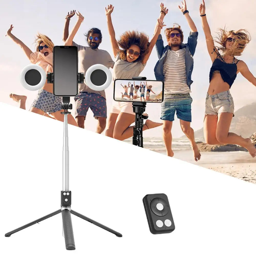 Rondaful Selfie Stick Tripod | Dual Fill Lights, Up to 170 cm | Trípode para Móvil