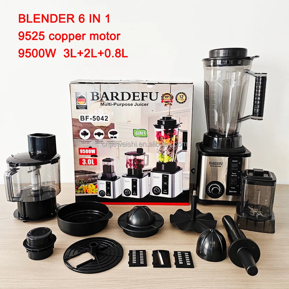 6-in-1 3L Blender and Food Processor | Licuadora y Procesador 6 en 1
