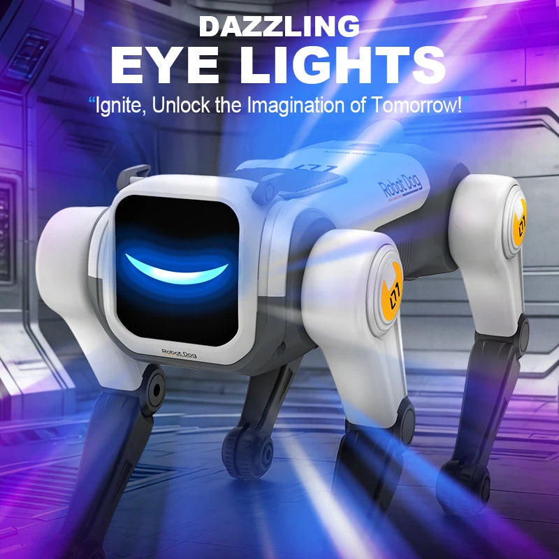 Perro Robot RC Inteligente IA – Control por Voz, Programable, Canta, Baila y Hace Acrobacias