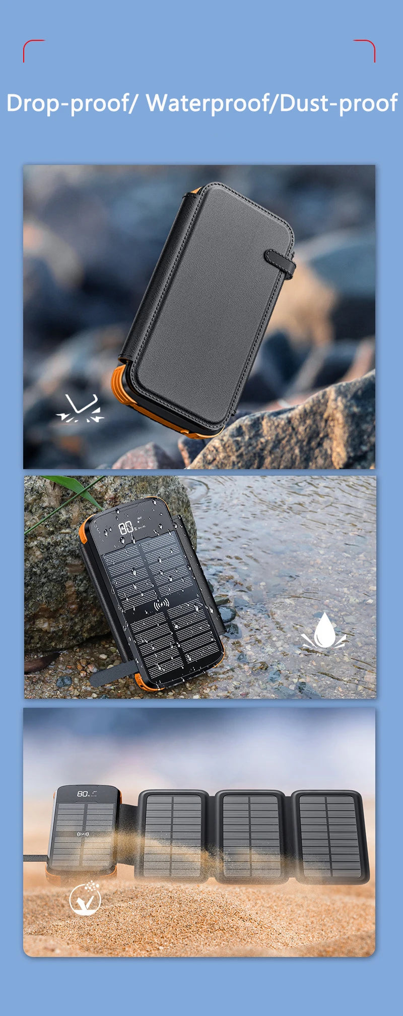 43800mAh Folding Solar Power Bank | 20W PD
