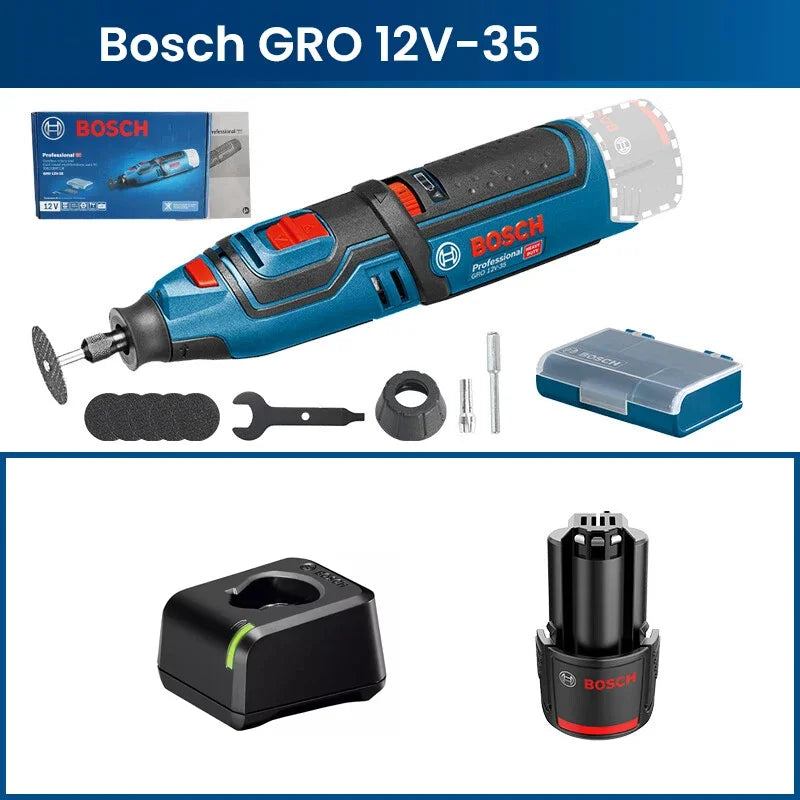 Bosch GRO 12V-35 | Cordless Rotary Tool | Battery Options