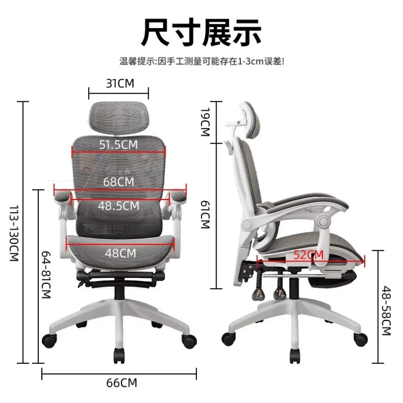 Ergonomic Office Chair | Reclining & Footrest | Lumbar