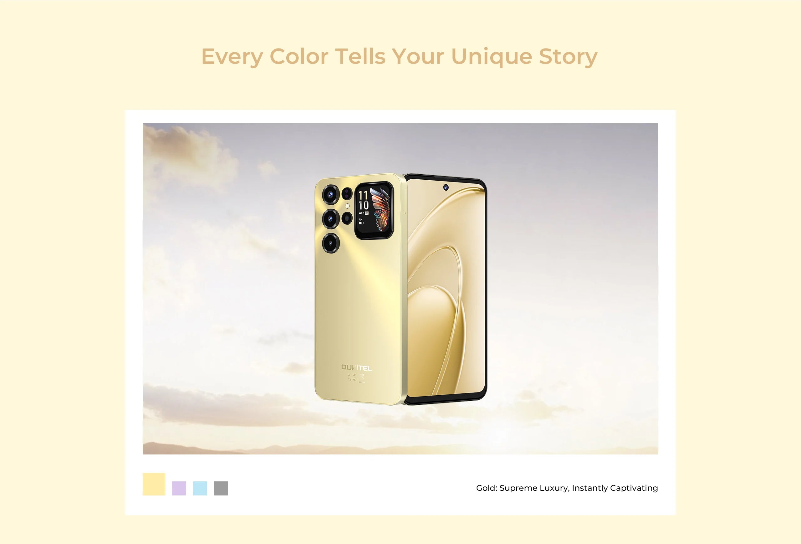 OUKITEL C68 Plus | Smartphone 4G 6000mAh 64MP 7.2" Dual Display | NFC Android 15