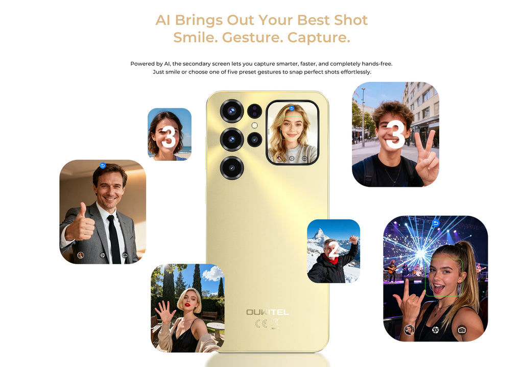 OUKITEL C68 Plus | Smartphone 4G 6000mAh 64MP 7.2" Dual Display | NFC Android 15
