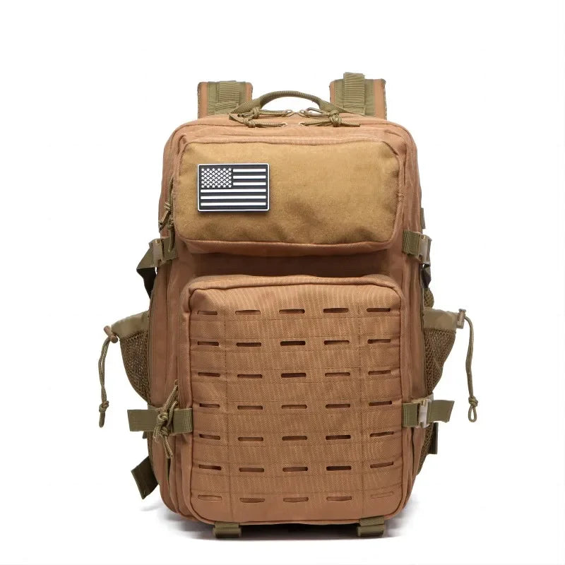 Waterproof Backpack 25L/50L | Gym, Hiking, Travel & Laptop Bag | Dual Bottle Holders | 12 Colors