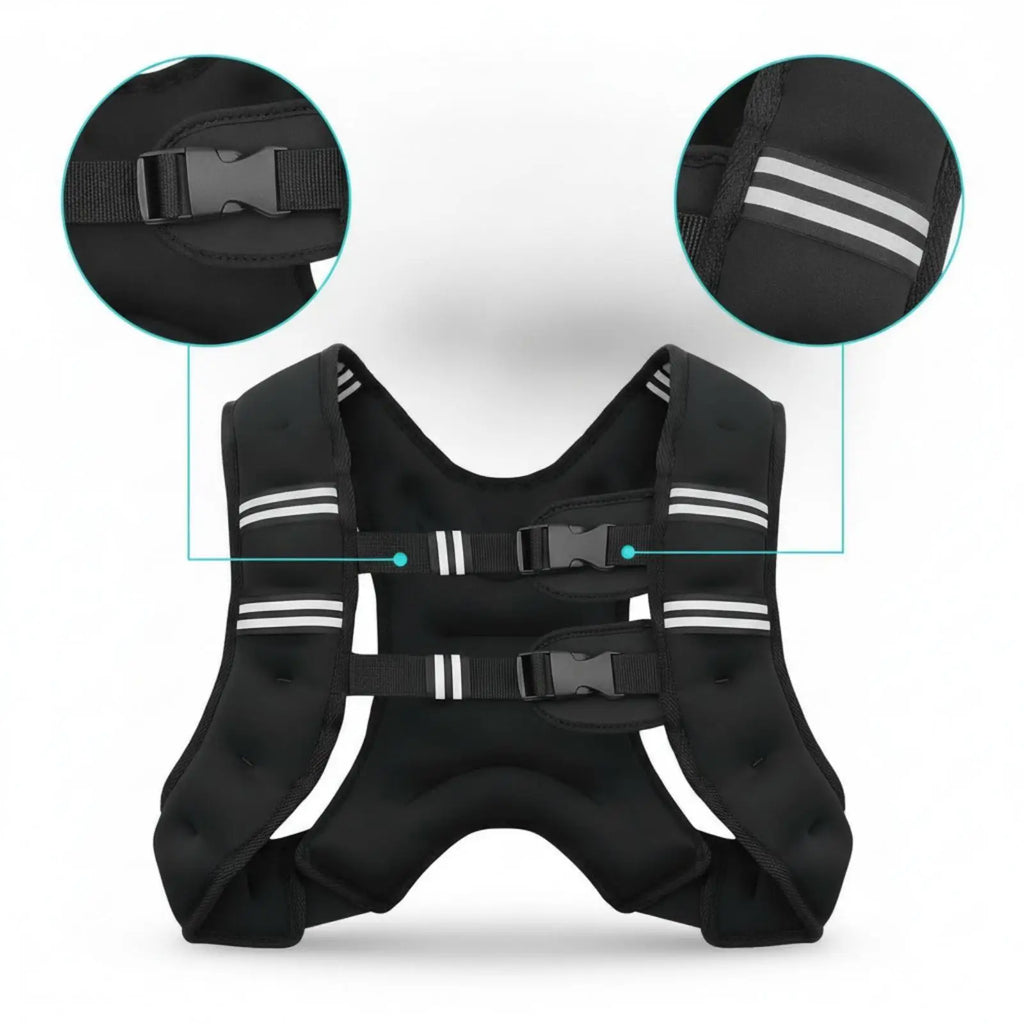 Weighted Training Vest | Adjustable 4–30 lb | Running & Fitness / Chaleco con Peso
