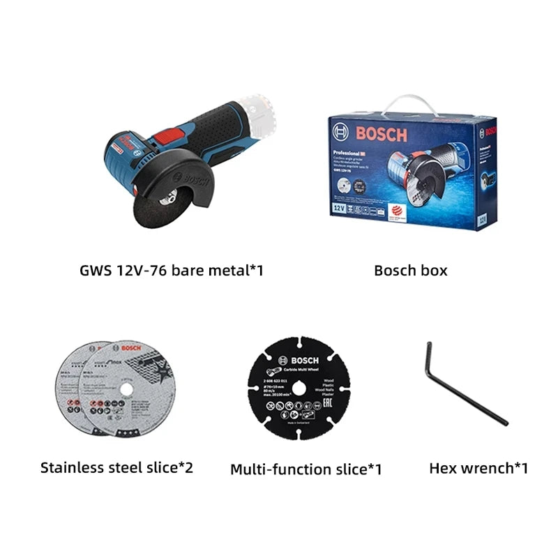 Bosch GWS 12V-76 | 12V Brushless Cordless Angle Grinder | 76mm