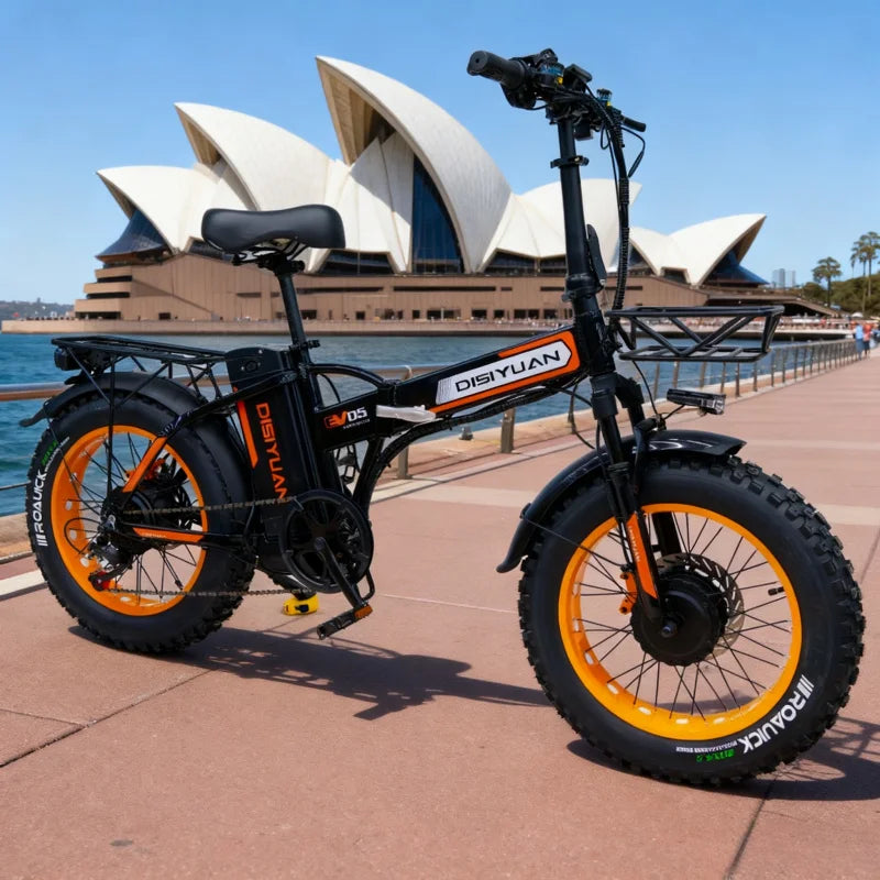 E-Bike Plegable 20" | Motor 500W | 48V 20Ah | Multi-Amortiguación | Batería Extraíble | Adultos | Bicicleta Eléctrica