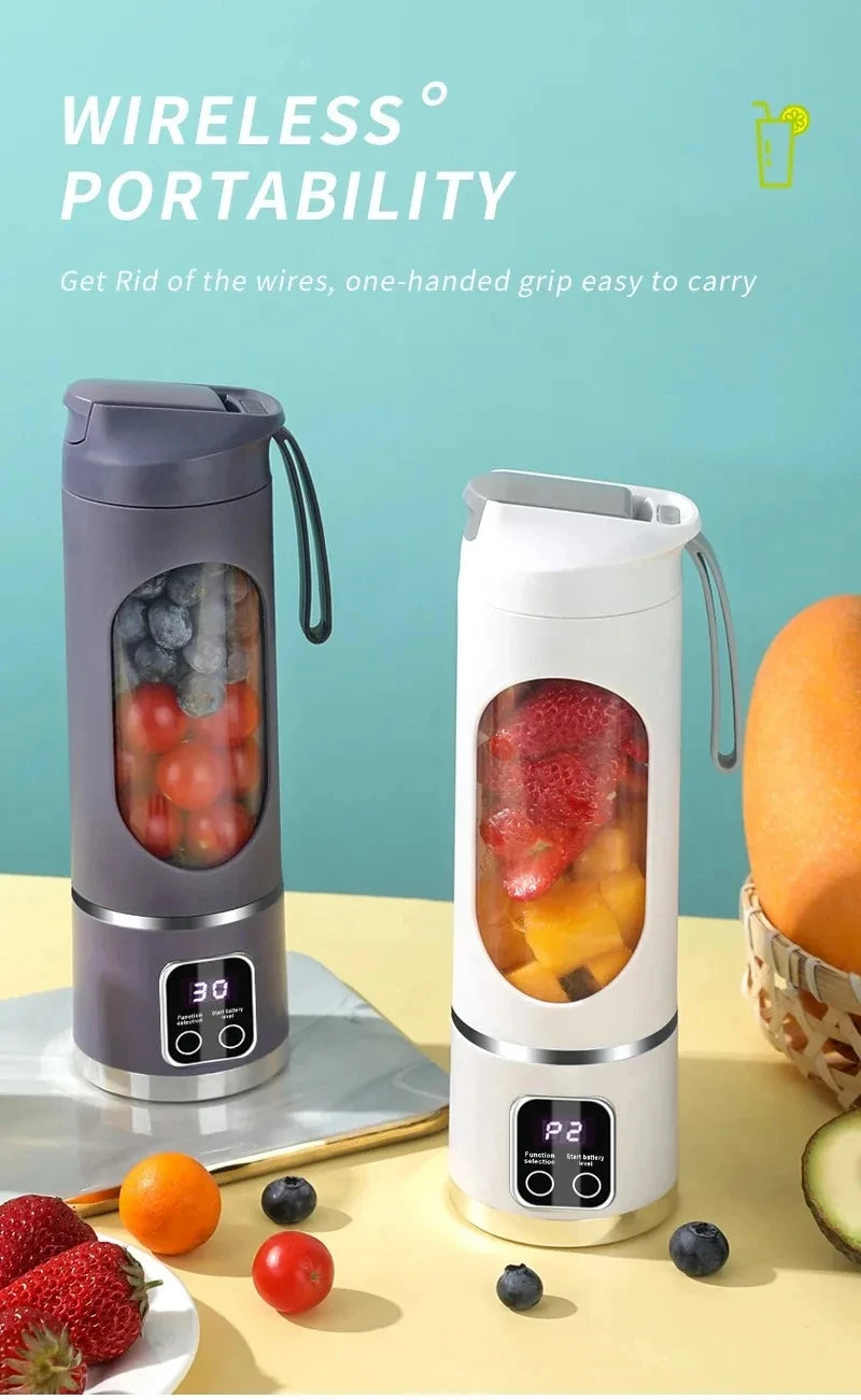 Portable Blender | 450ml & 12 Blades | USB Rechargeable