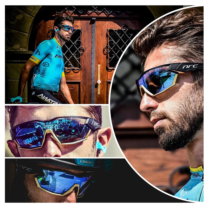 NRC X2 PRide Gafas de Ciclismo con 3 Lentes – Hombre/Mujer, MTB, Bicicleta, UV400
