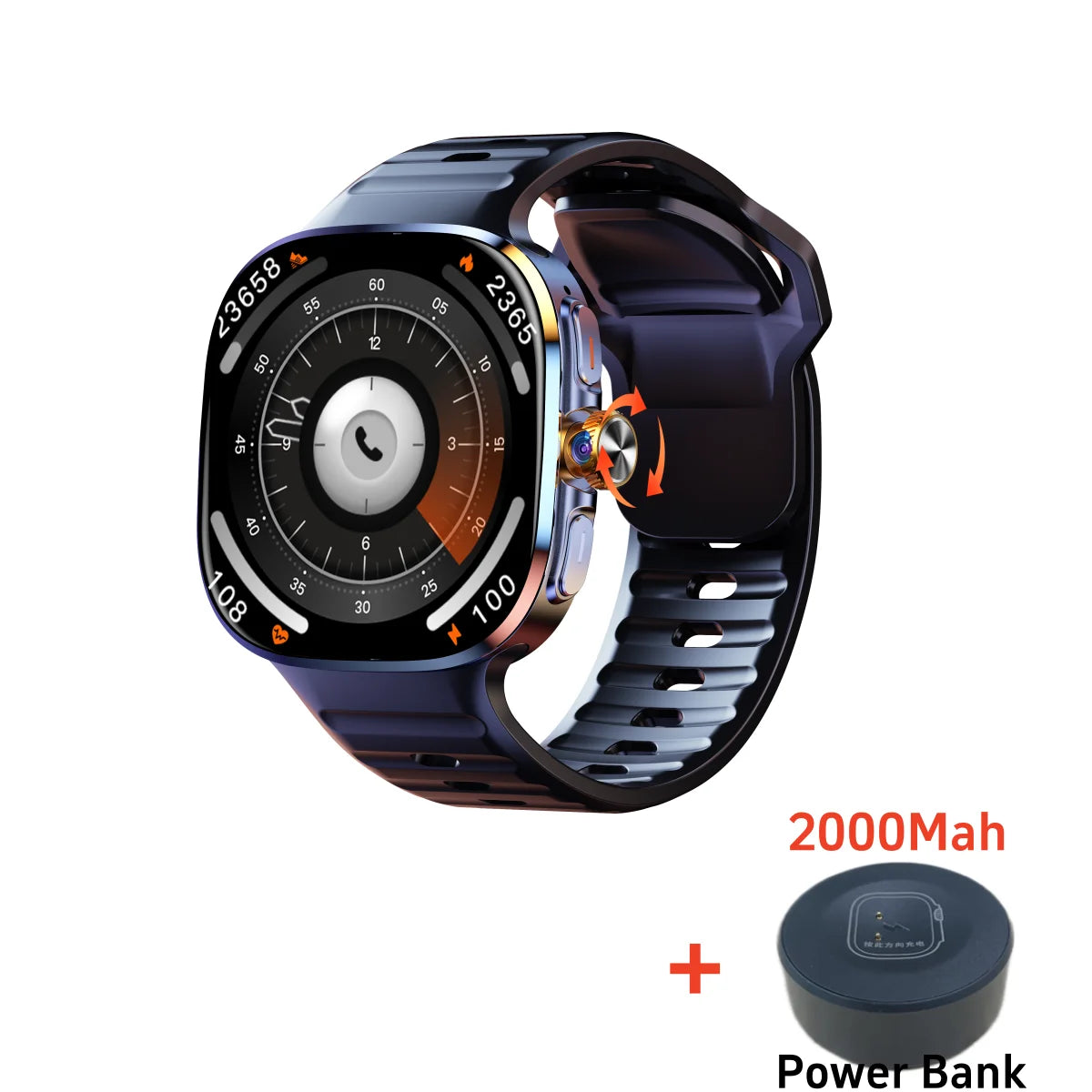 Smartwatch GOLDENSPIKE M99 | AMOLED 2.4" 720×720 | Cámara Giratoria 8MP | 4G | GPS | NFC | WiFi | 2100mAh | Android | GOLDENSPIKE M99 Smart Watch | 2.4" AMOLED | Rotating 8MP Camera | 4G | GPS | NFC | 2100mAh