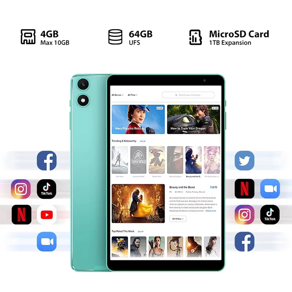 Tablet Teclast P85T 8" | Android 14 | 12GB RAM + 64GB | Octa-Core A523 | WiFi 6 | BT 5.2 | 5000mAh