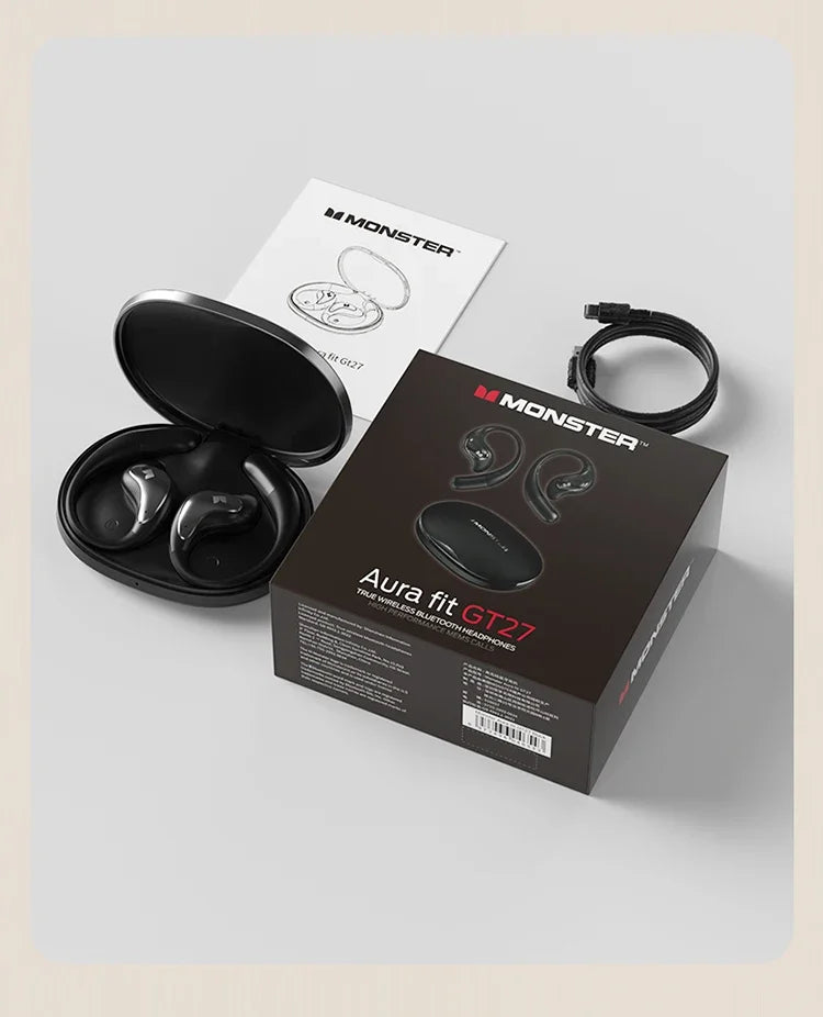 Monster Open Ear - Auriculares Inalámbricos Bluetooth 6.0 | ENC | Deportes y Gaming