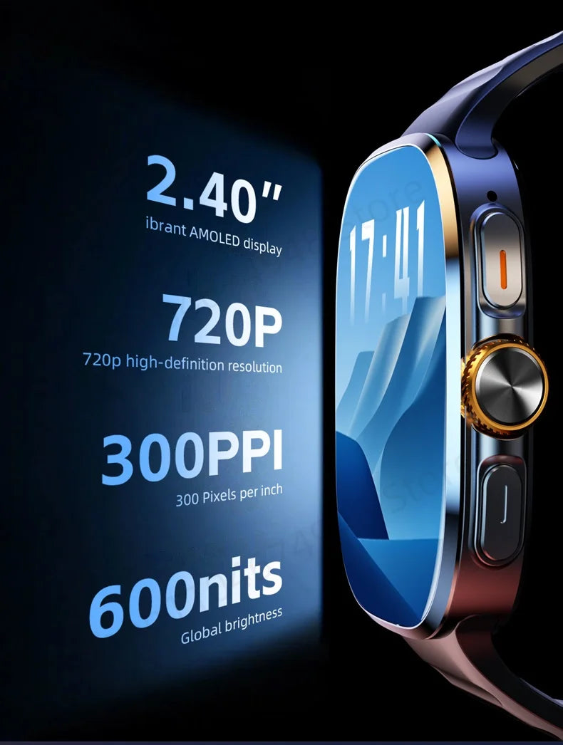 Smartwatch GOLDENSPIKE M99 | AMOLED 2.4" 720×720 | Cámara Giratoria 8MP | 4G | GPS | NFC | WiFi | 2100mAh | Android | GOLDENSPIKE M99 Smart Watch | 2.4" AMOLED | Rotating 8MP Camera | 4G | GPS | NFC | 2100mAh