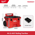 Milwaukee-Compatible PACKOUT 48-22-8427 | Rolling Tool Box