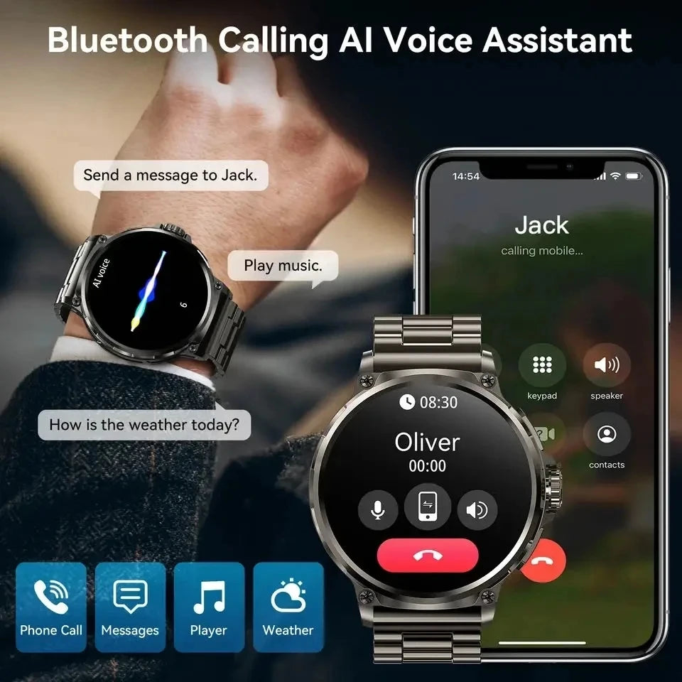 Smartwatch Jooeniok GPS 2026 | Pantalla AMOLED 1.85" | Batería 710mAh | Bluetooth 5.0 | IP68 | Android & iOS | Jooeniok GPS Smart Watch 2026 | 1.85" AMOLED | 710mAh Battery | Bluetooth Call | IP68