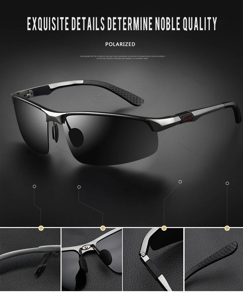 COOLPANDAS Gafas de Sol Polarizadas UV400 | Marco de Aleación | Estilo Cuadrado
