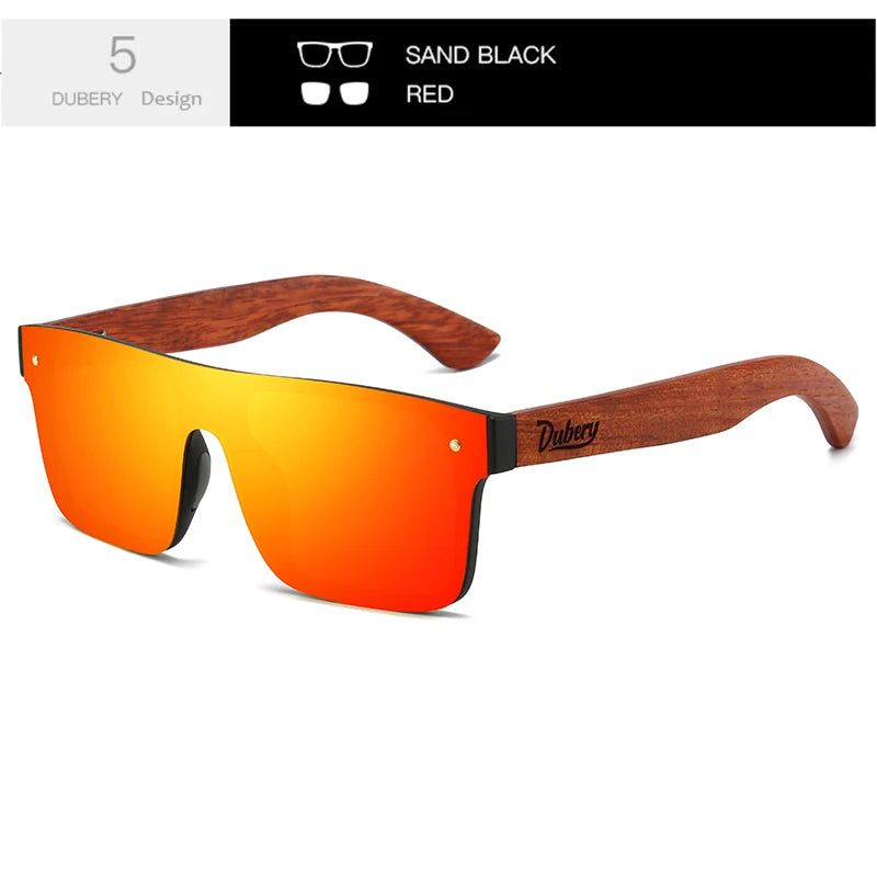 DUBERY Gafas de Sol Polarizadas UV400 | Marco de Madera | 6 Colores