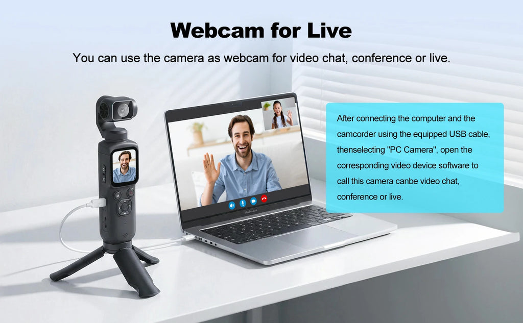 4K Pocket Vlog Camera | WiFi & Touchscreen