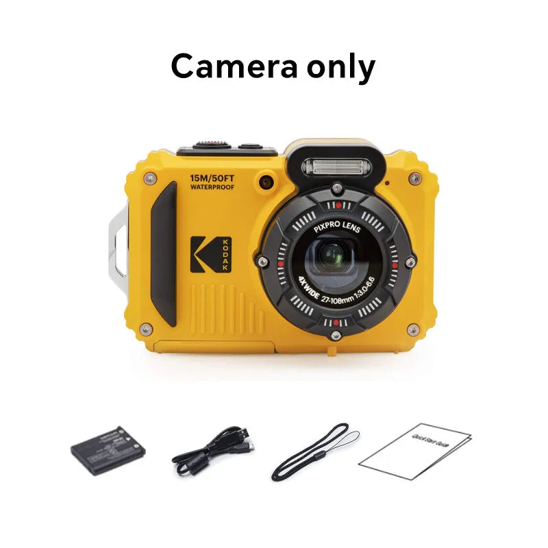 KODAK PIXPRO WPZ2 | Cámara Digital Resistente 16MP 4X Zoom 1080p Wi-Fi | Waterproof Shockproof