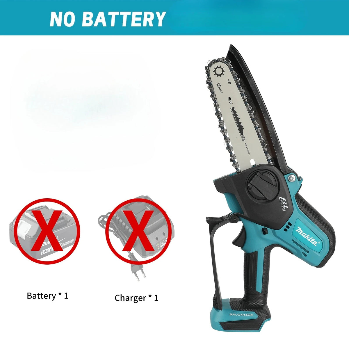 Makita-Compatible 18V 6in Cordless Mini Chainsaw | Woodworking