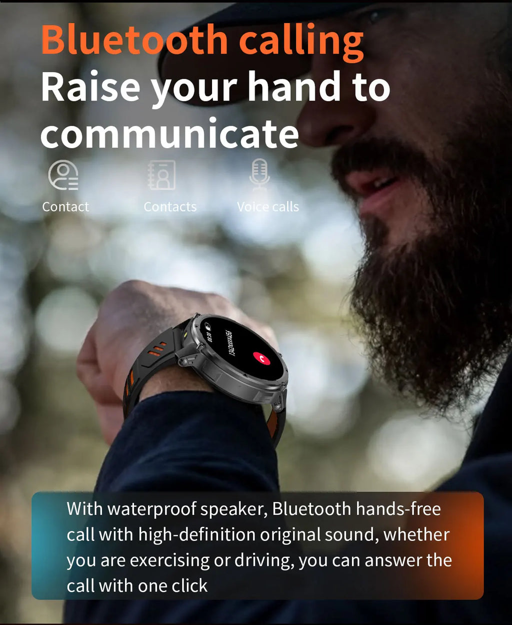 T-REX 3 | Smartwatch Militar 1100mAh | AMOLED 1.7", 10ATM, GPS, 170+ Modos, Linterna LED