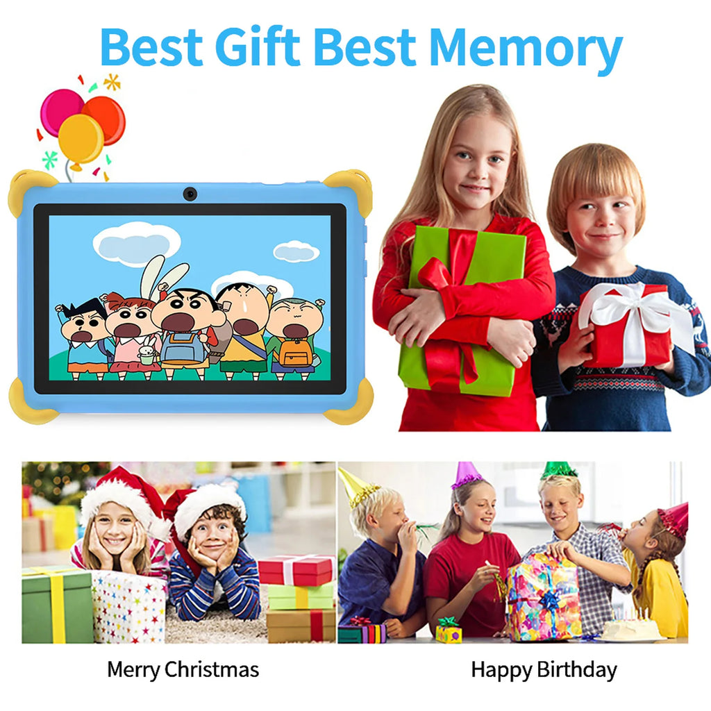 Tablet Infantil BDF 7" | Android 13 | 4GB RAM + 64GB | WiFi | Quad-Core | 4000mAh | Diseño para Niños