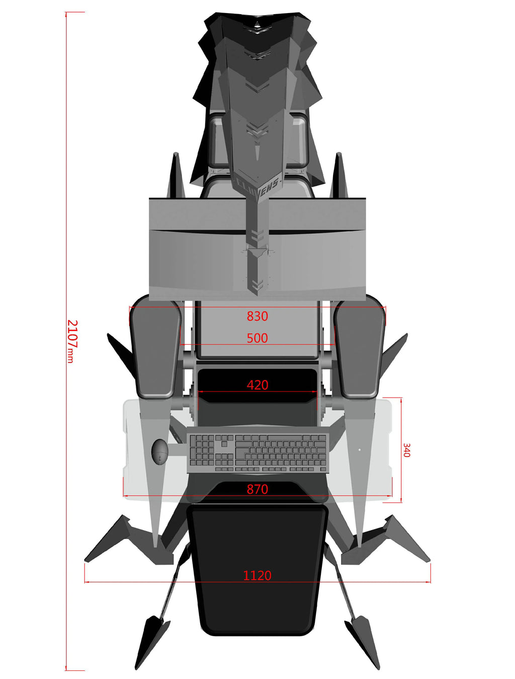 Zero Gravity Gaming Cockpit | 3–5 Monitor Support | Reclining