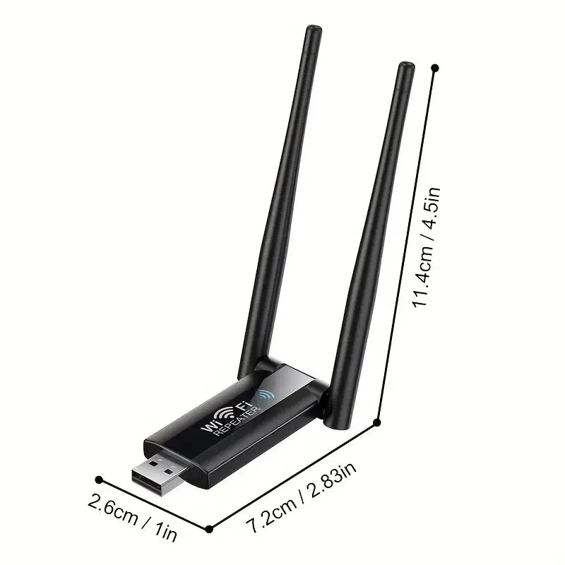 Amplificador WiFi USB 300Mbps | Repetidor & Extensor de Señal 2.4GHz | Plug & Play | Hogar y Oficina