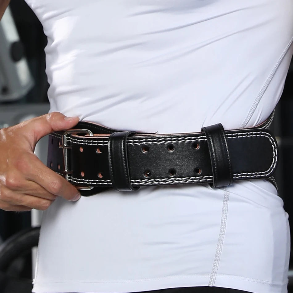 Weightlifting Belt PU & Cow Leather | Waist Support for Powerlifting & Strength Training